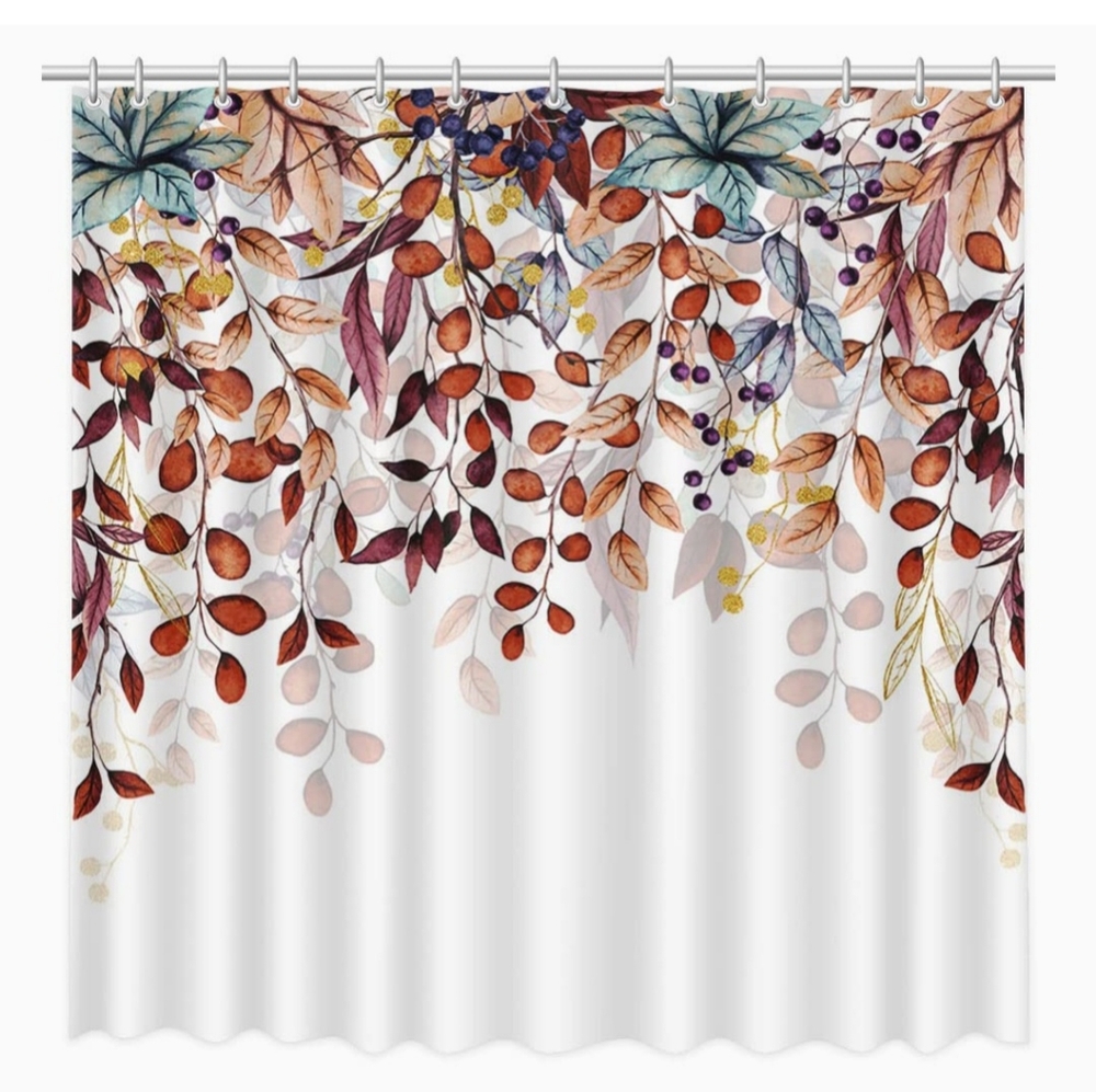 Fall shower curtain